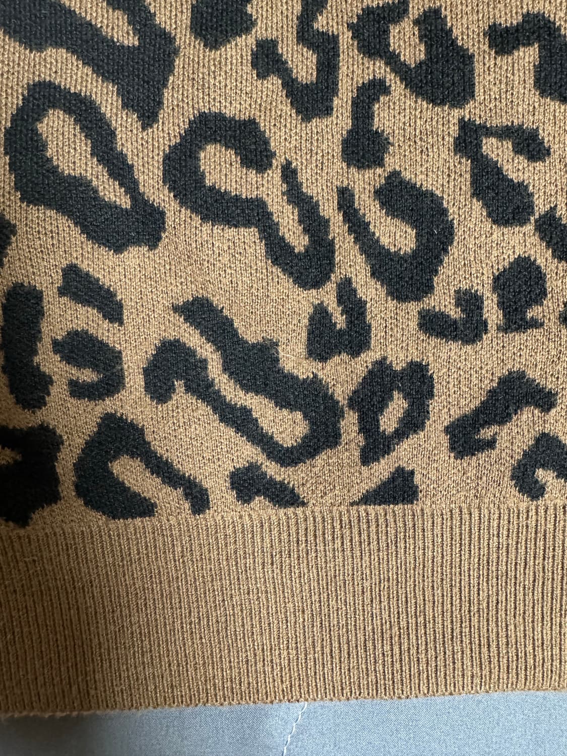 [M] 와코마리아 레오파드 폴로 니트 상품이미지6