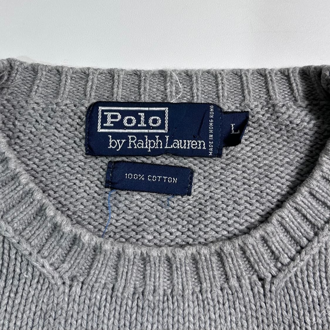 폴로 랄프로렌 그레이 코튼 니트  상품이미지5