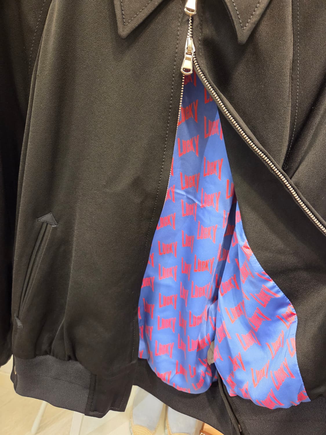 럭키슈에뜨 자수 블루종 항공 점퍼 상품이미지10