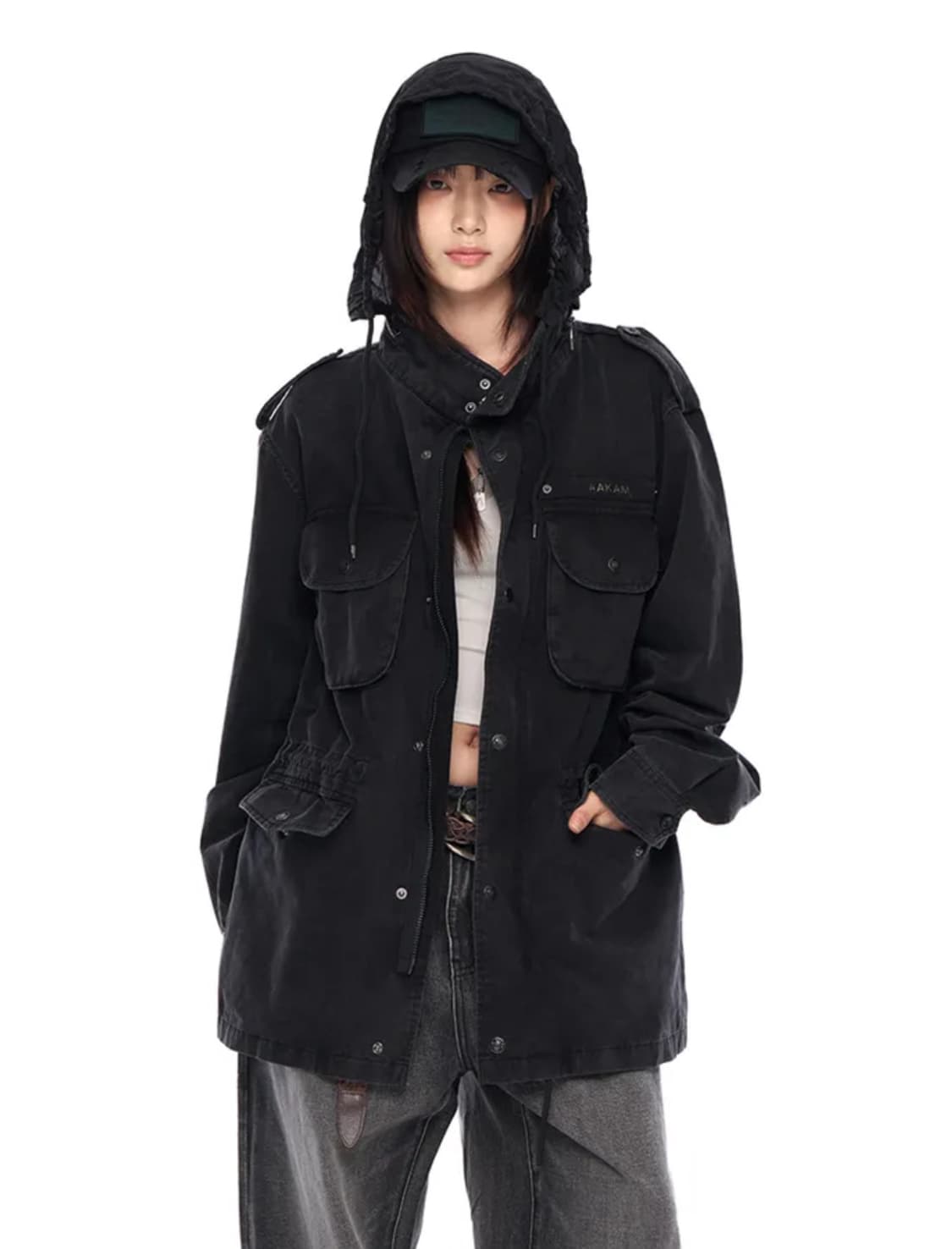 Washed Field Jacket (Black) 상품이미지1