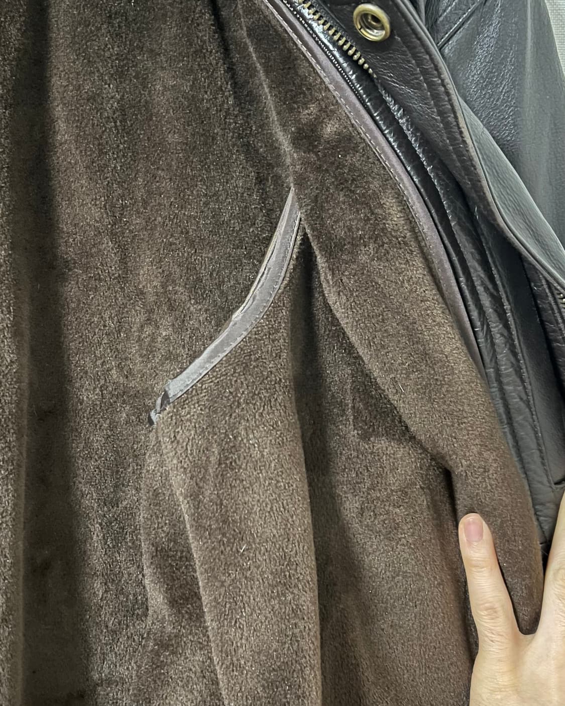 대동모피 소가죽 봄버 자켓 상품이미지9