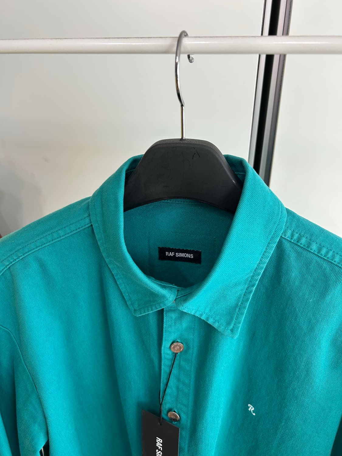 라프시몬스 페트롤 컬러 데님 셔츠 상품이미지2