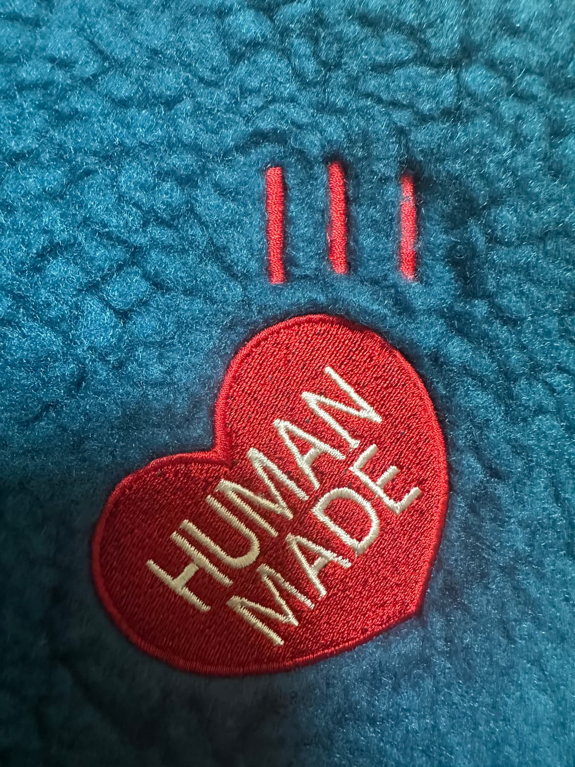 휴먼메이드 후리스 후드 집업 블루 상품이미지7