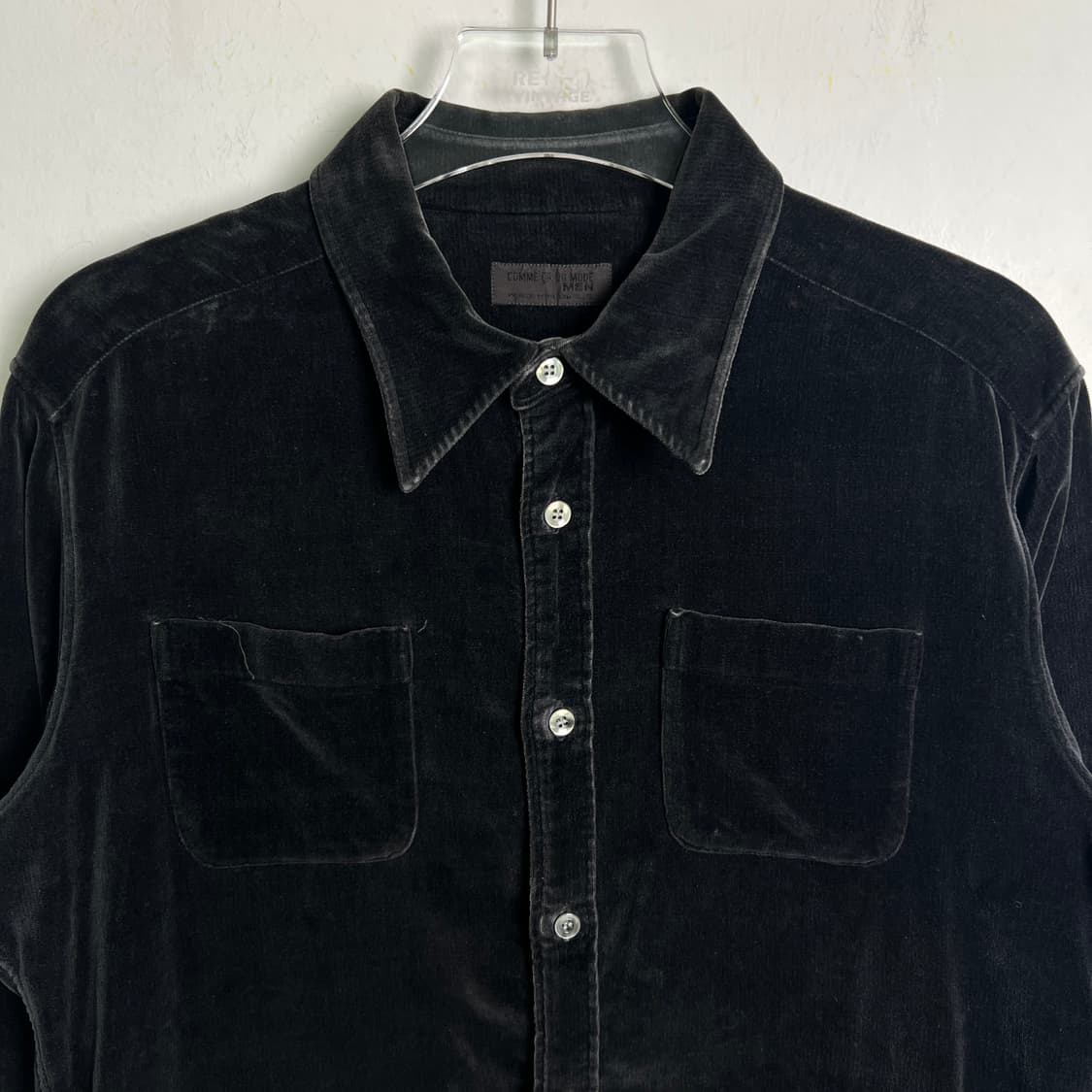 00's Comme Ca Du mode 꼼사데모드 블랙 벨벳 셔츠  상품이미지5