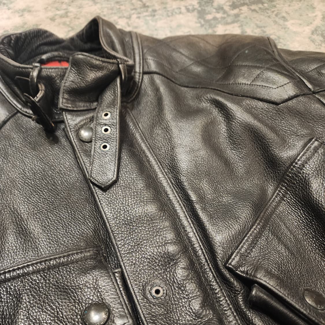 90s 오리지날 폴로 모터사이클 레더자켓 상품이미지4