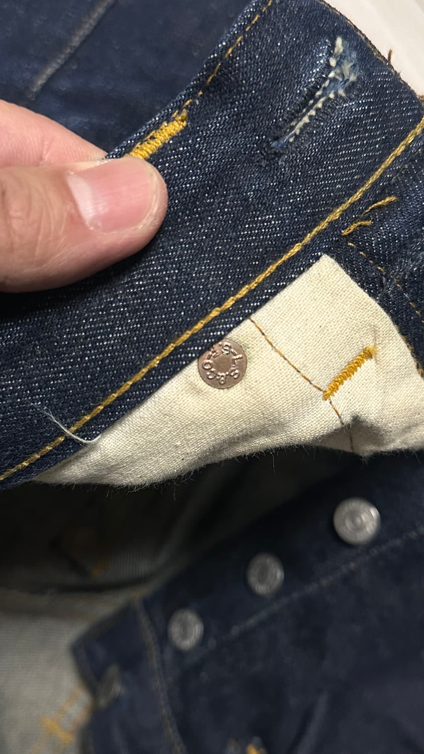 리바이스 501XX BIG E 신치백 셀비지 팬츠 W32 L28 상품이미지3