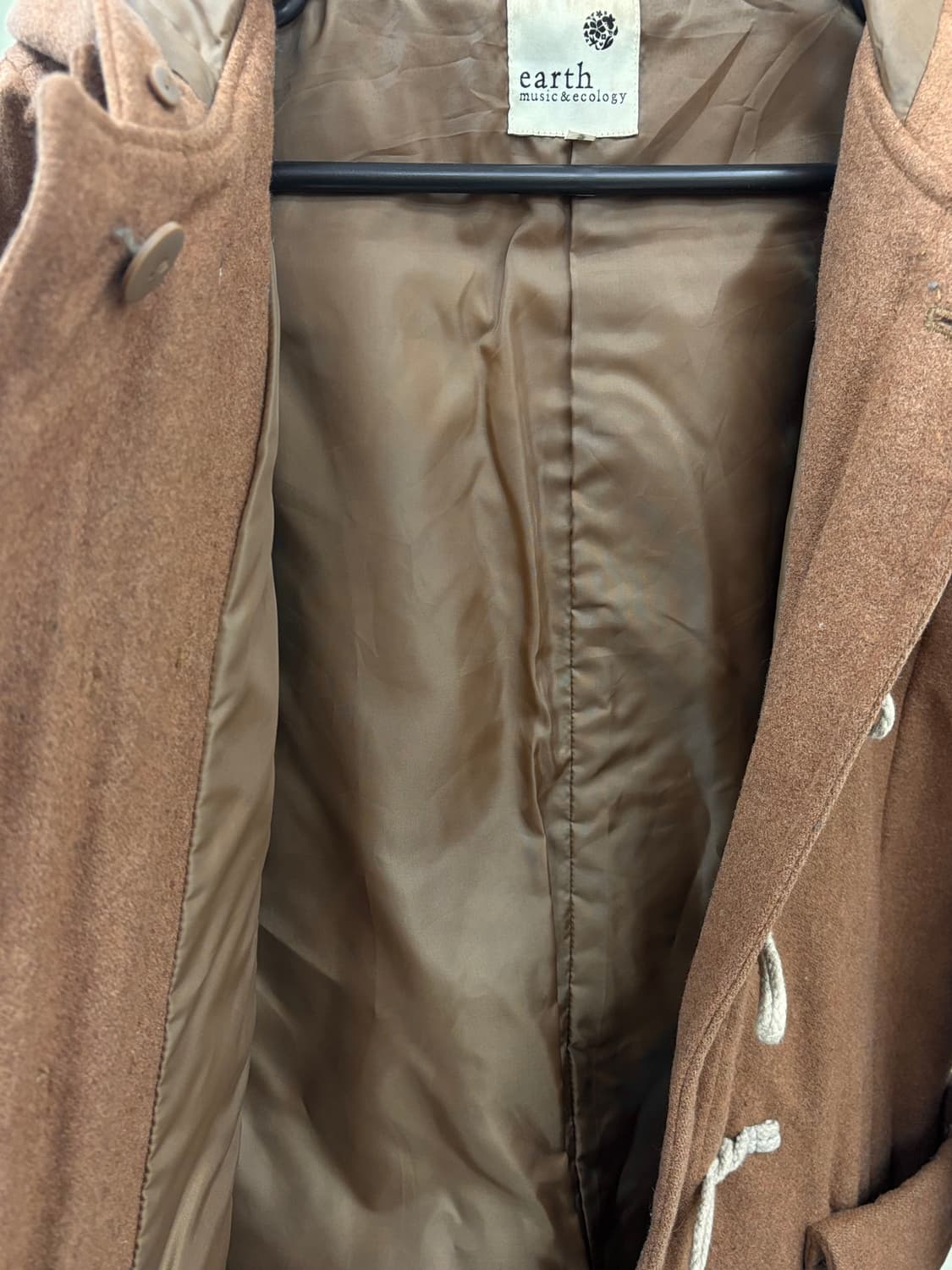 빈티지 브라운 후드 더플 코트 상품이미지10