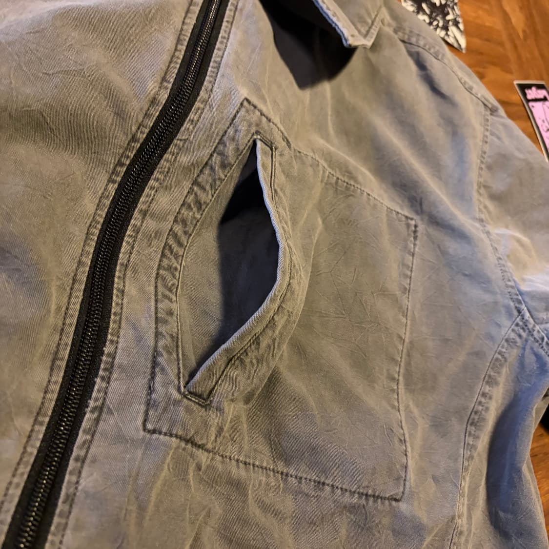 Evolution garment wash zip up half shirt 상품이미지8