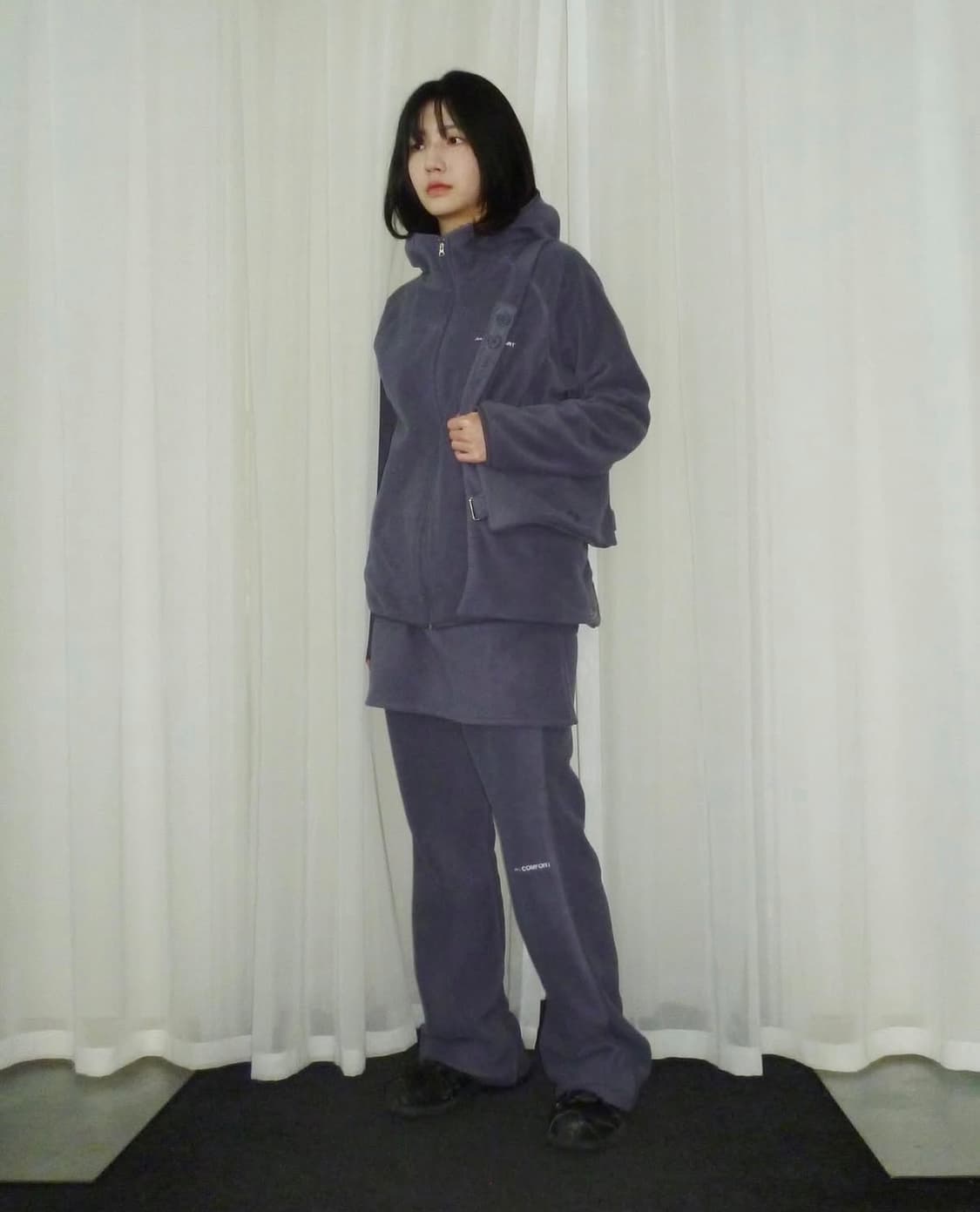 지초이 컴포트 24-006 플리스 셋업 세트 그레이 상품이미지1