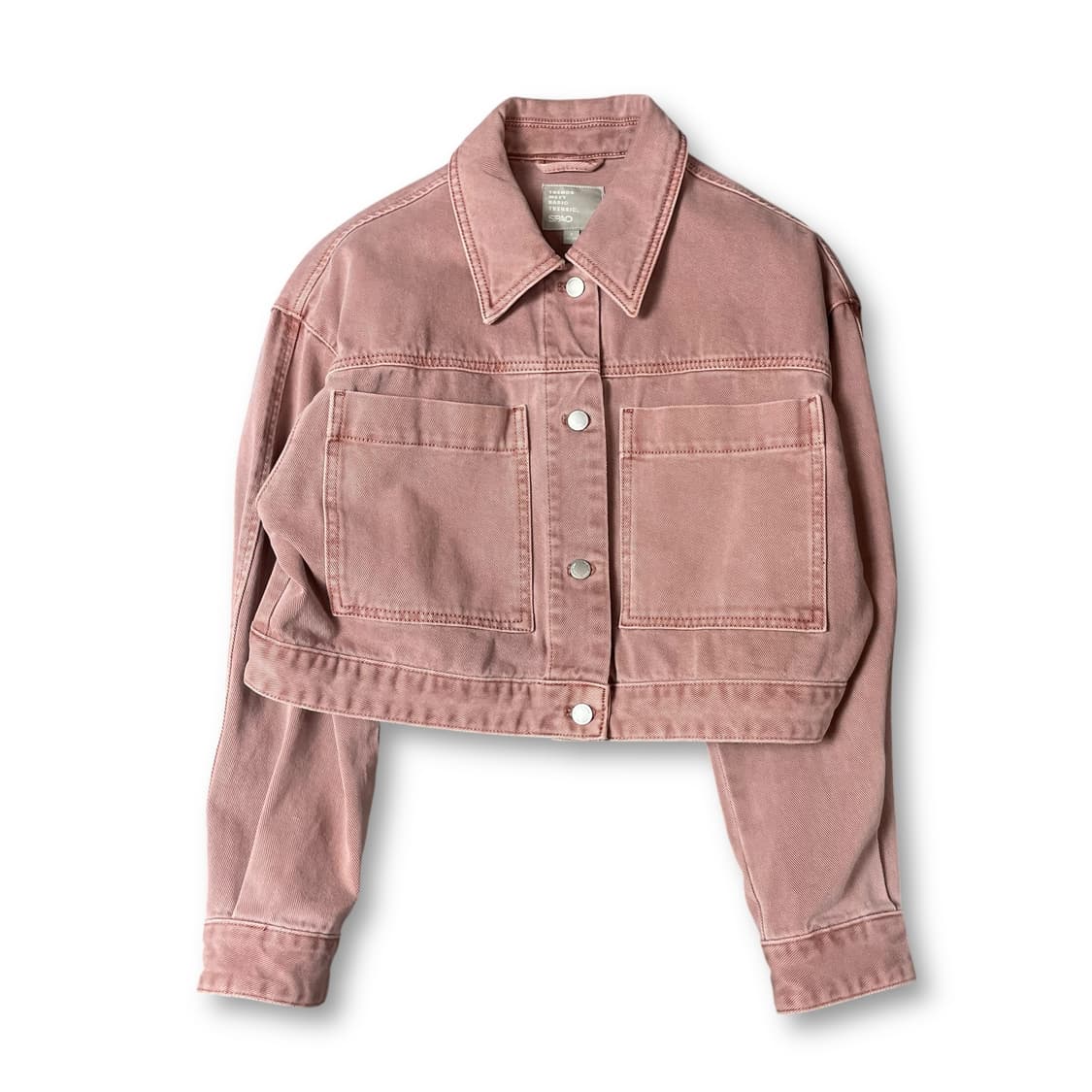 스파오 인디핑크 투포켓 크롭 데님 자켓 S 상품이미지1
