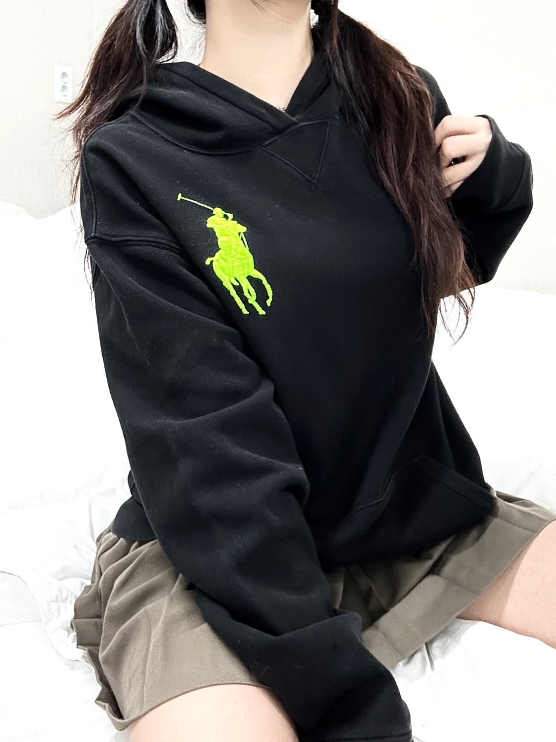 폴로 빅포니 블랙 후드 상품이미지1