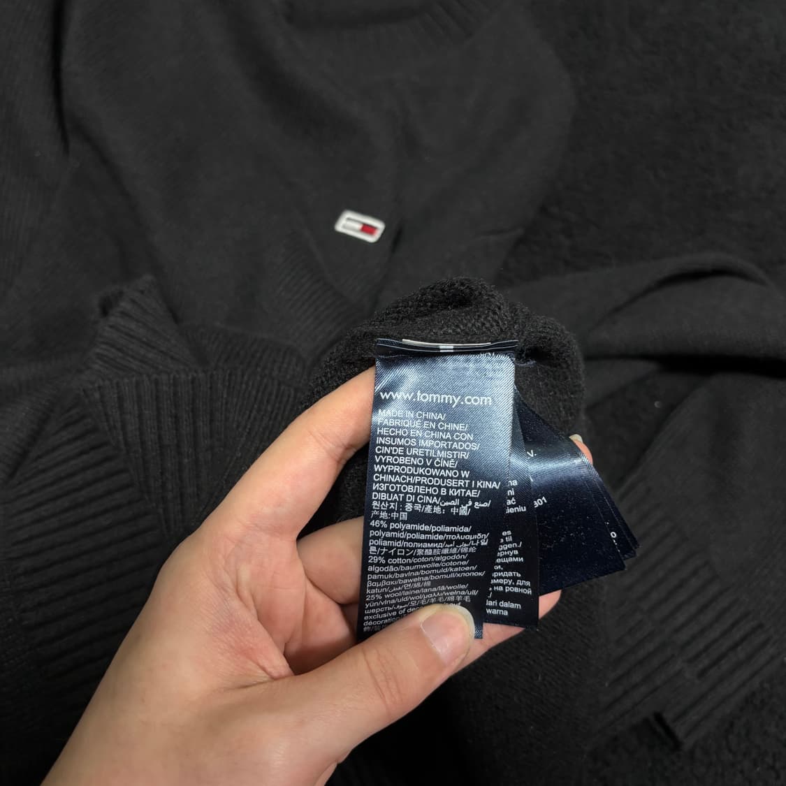 M 타미 진스 블랙 스몰로고 울 니트 상품이미지5