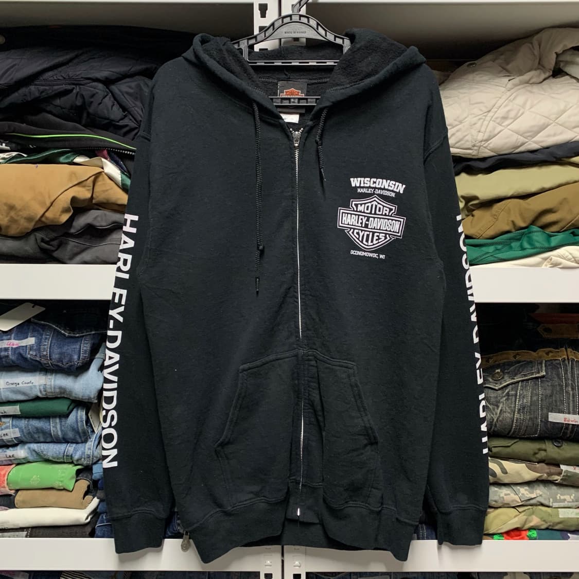 [S] 할리데이비슨 프린팅 후드집업 상품이미지2
