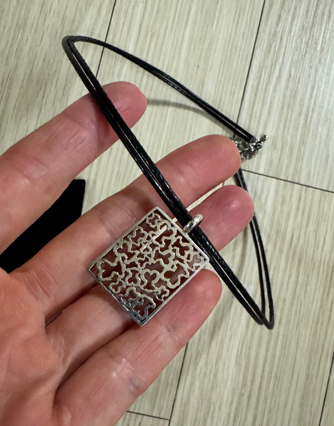 정품 TOUS 토스 곰돌이패턴 순은 실버 팬던트 목걸이 제이에스티나 상품이미지8