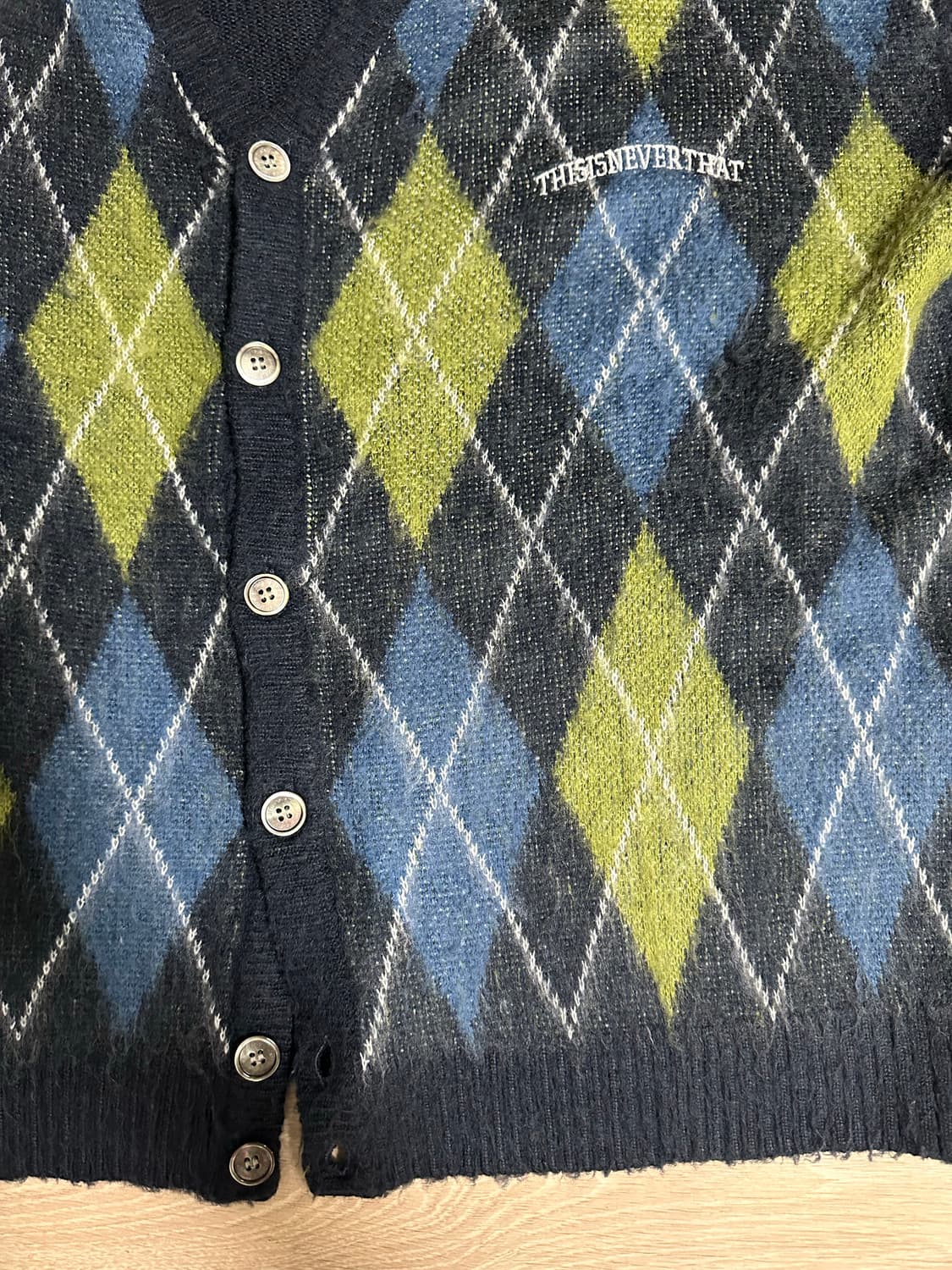 디스이즈네버댓 아가일 가디건 L 상품이미지2