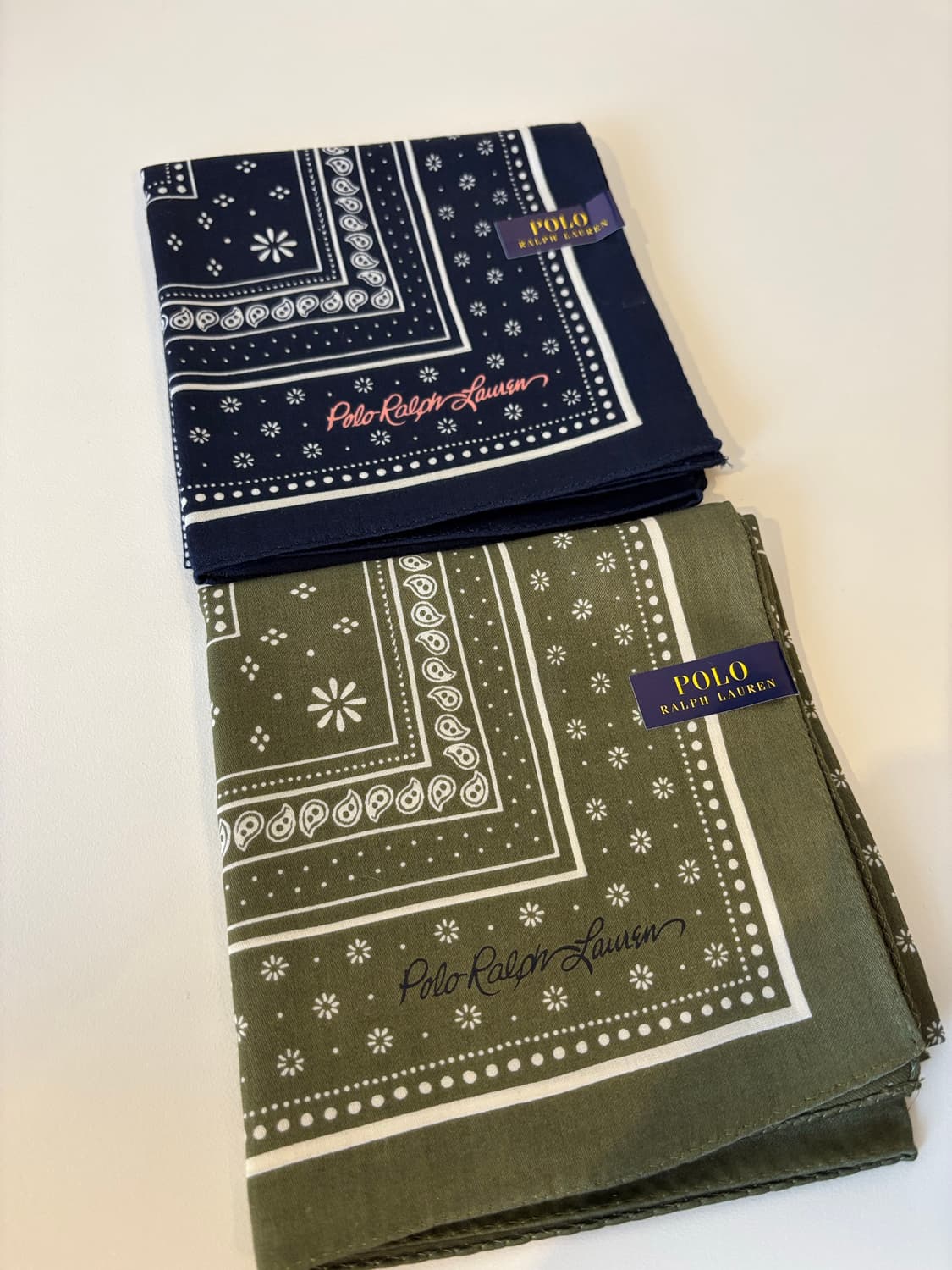 폴로 랄프로렌 Bandana 손수건 네이비/카키 상품이미지2