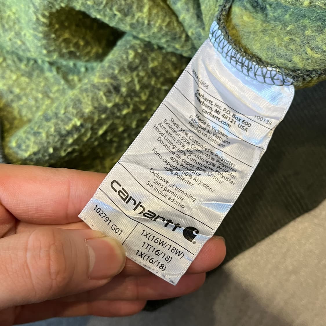 칼하트 정품 스펠아웃 후드 티 상품이미지7