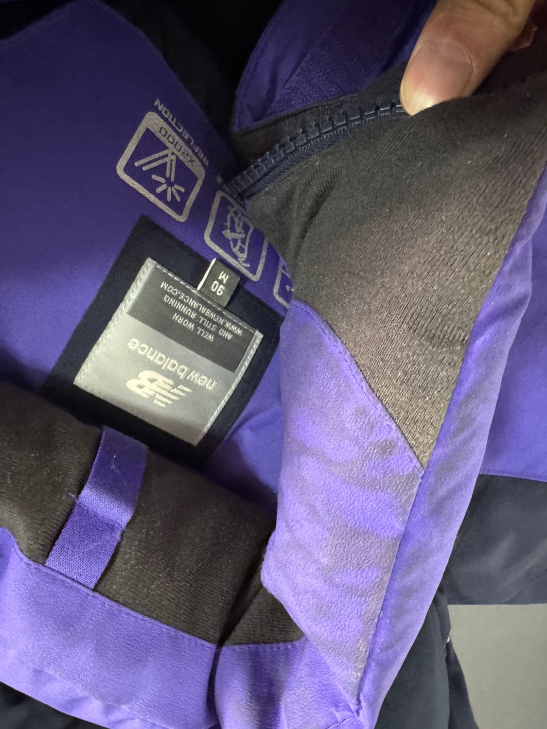 여성 뉴발란스 덕 다운 후드 패딩 점퍼 퍼플 M 상품이미지6