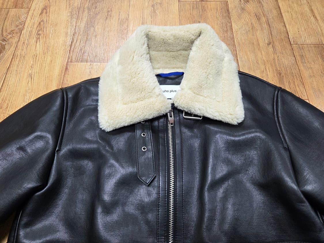 구호(KUHO) 시어링 페이크 레더 무스탕자켓 55-66 상품이미지7