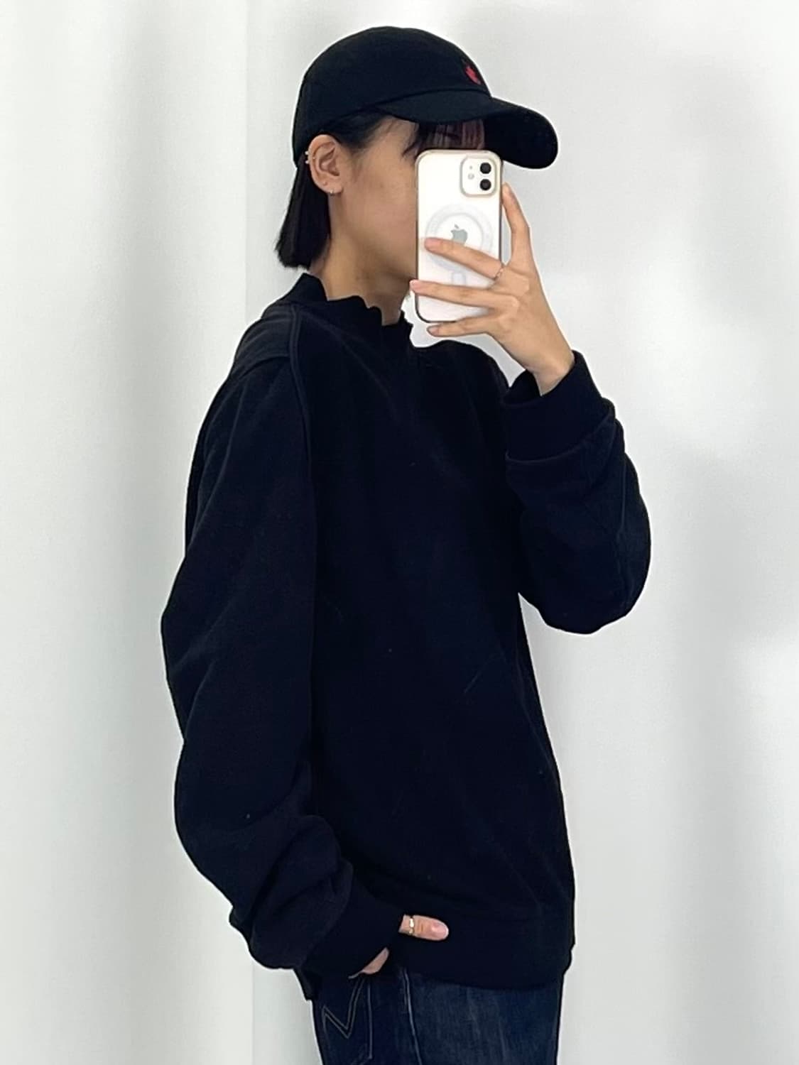 [M]우영미 니트 맨투맨 블랙CK9766 상품이미지3