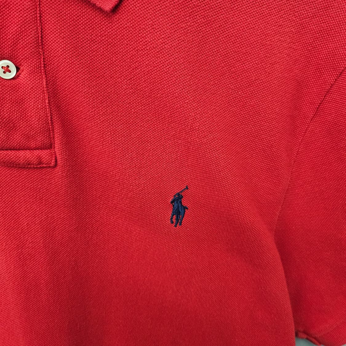 폴로 랄프로렌 코튼 반팔 카라티 레드 상품이미지3