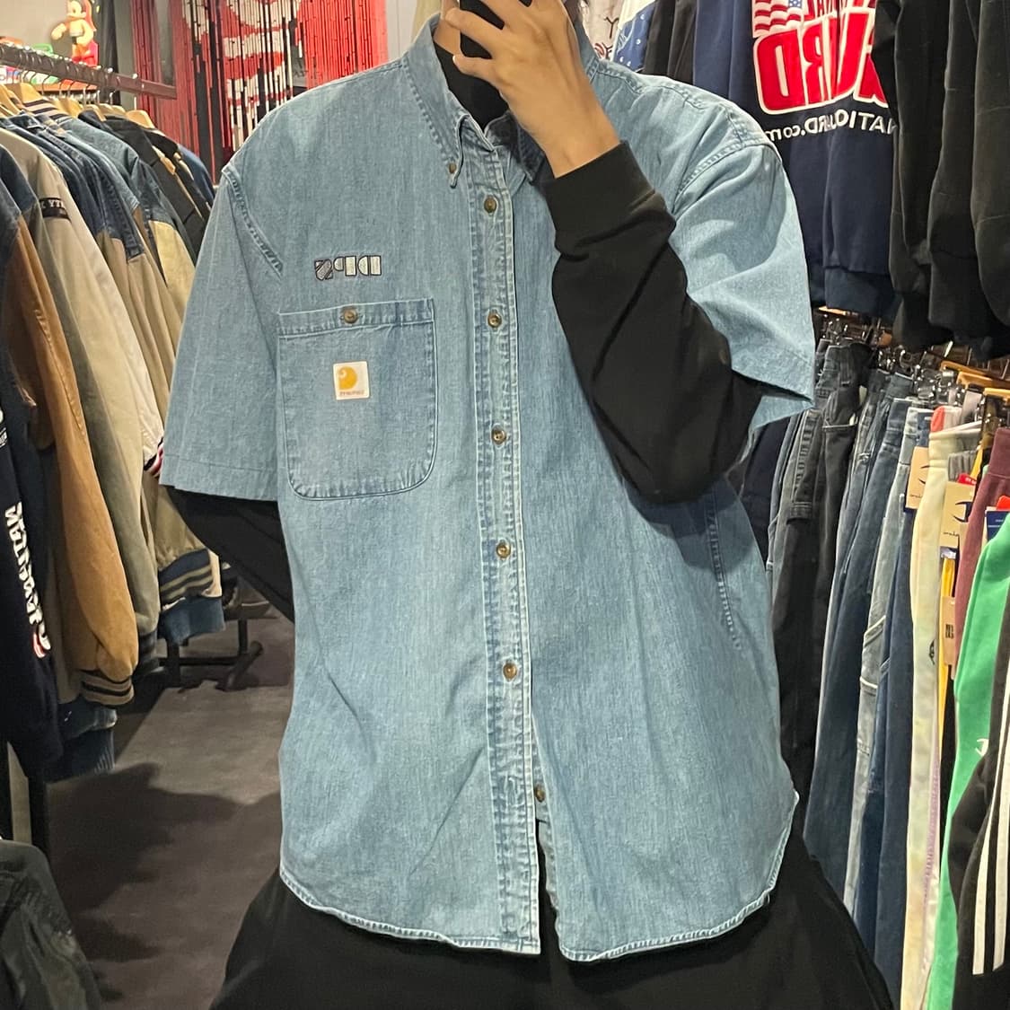 [IM] carhartt 칼하트 데님 반팔셔츠 상품이미지3