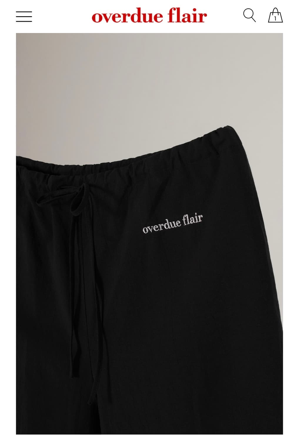 오버듀플레어 COTTON SHEER PANTS_BLACK 상품이미지3