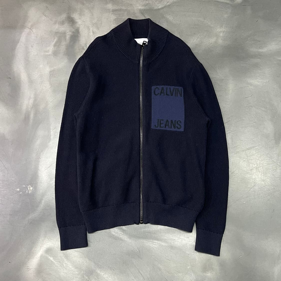  캘빈클라인 자수 니트 집업 y14773 상품이미지1