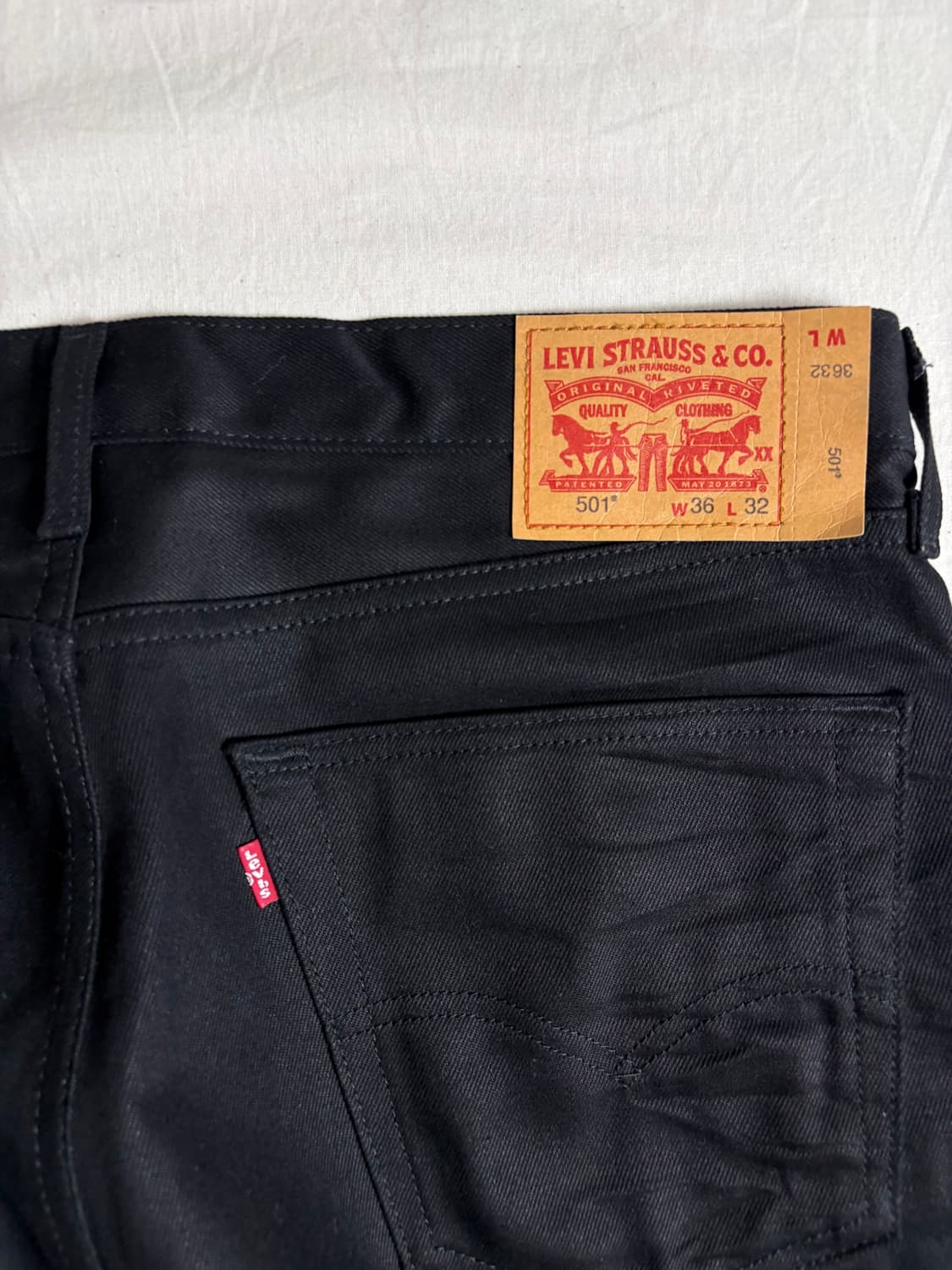 Levis 리바이스 501 블랙 데님팬츠 W36 상품이미지3
