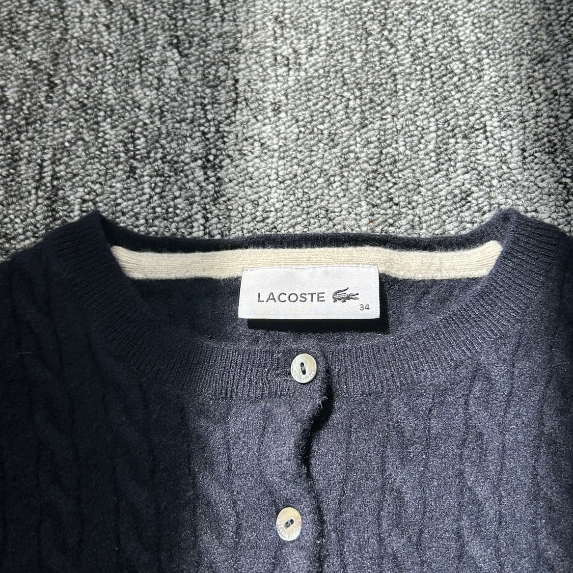 라코스테 네이비 케이블 가디건 상품이미지3