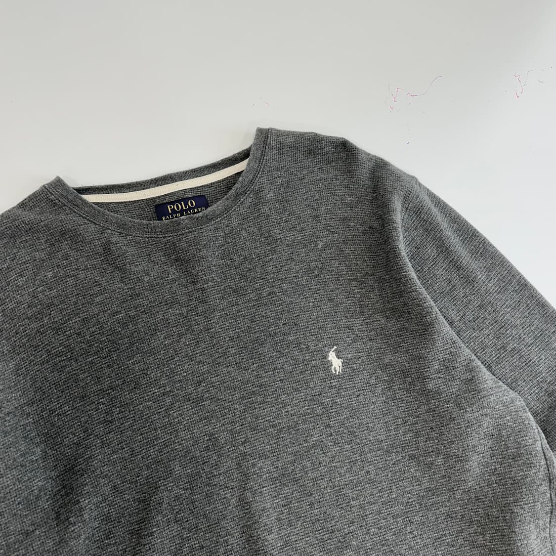 Polo 폴로 화이트포니 차콜 와플 니트 상품이미지4