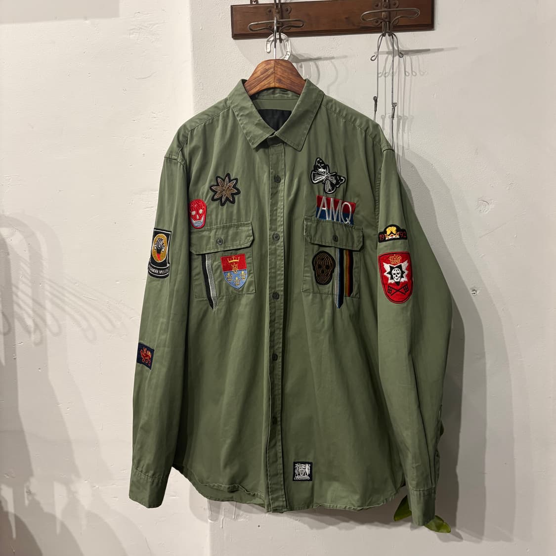 알렉산더 맥퀸 빈티지 그런지 패치 셔츠 상품이미지5