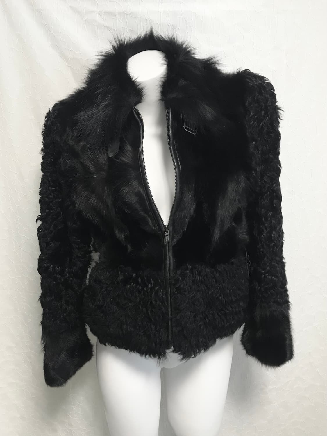 택포•빈티지 sally&john 폭스퍼 양가죽 버클 퍼자켓 상품이미지3