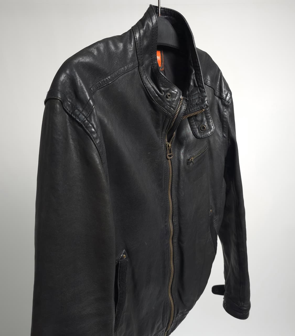 휴고보스 정품 남성 블랙 양가죽 싱글 라이더 가죽 자켓 레더자켓 105  상품이미지2