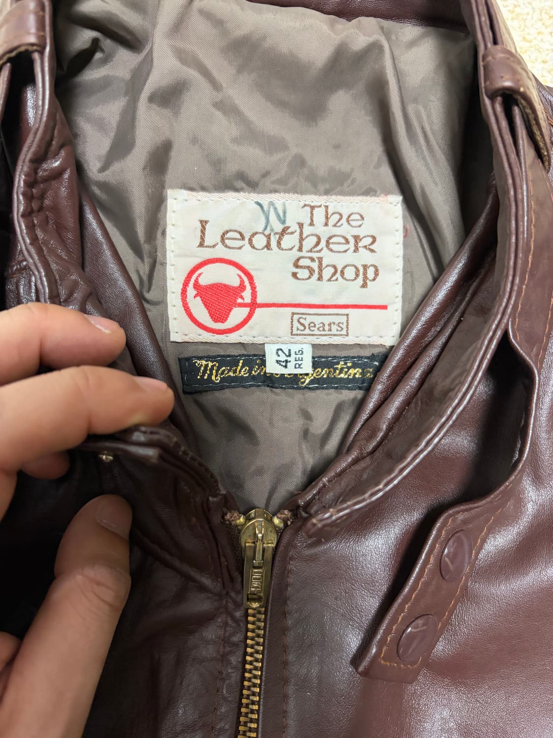 100) 70s Sears 싱글 카페레이서 레더 자켓 상품이미지4