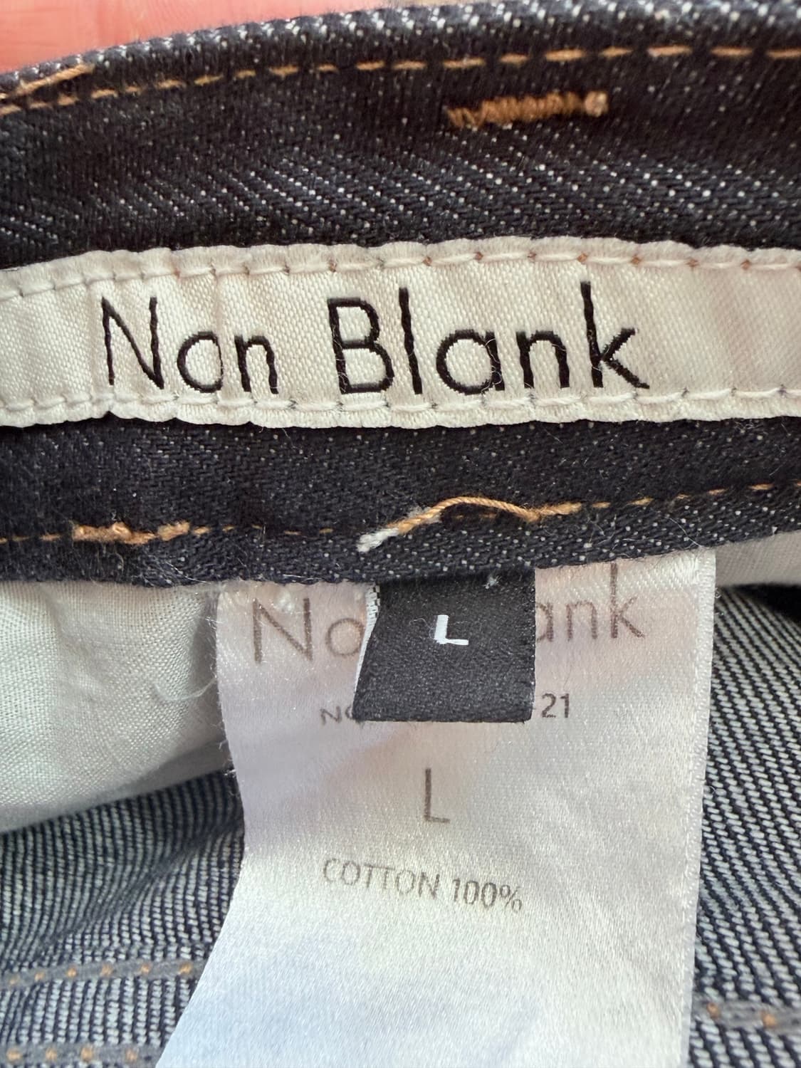 넌블랭크 생지 와이드 핏 데님 상품이미지3