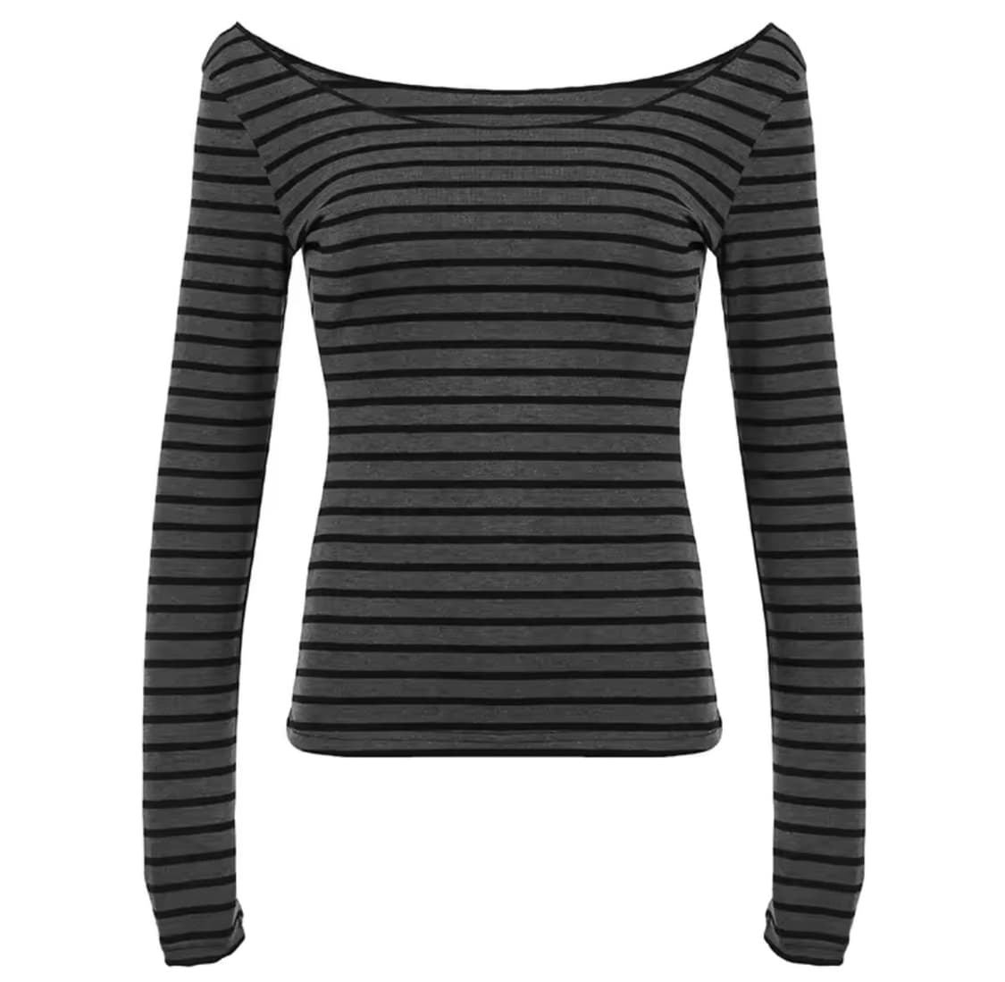 Slim Fit Striped Long Sleeve Tee 상품이미지2