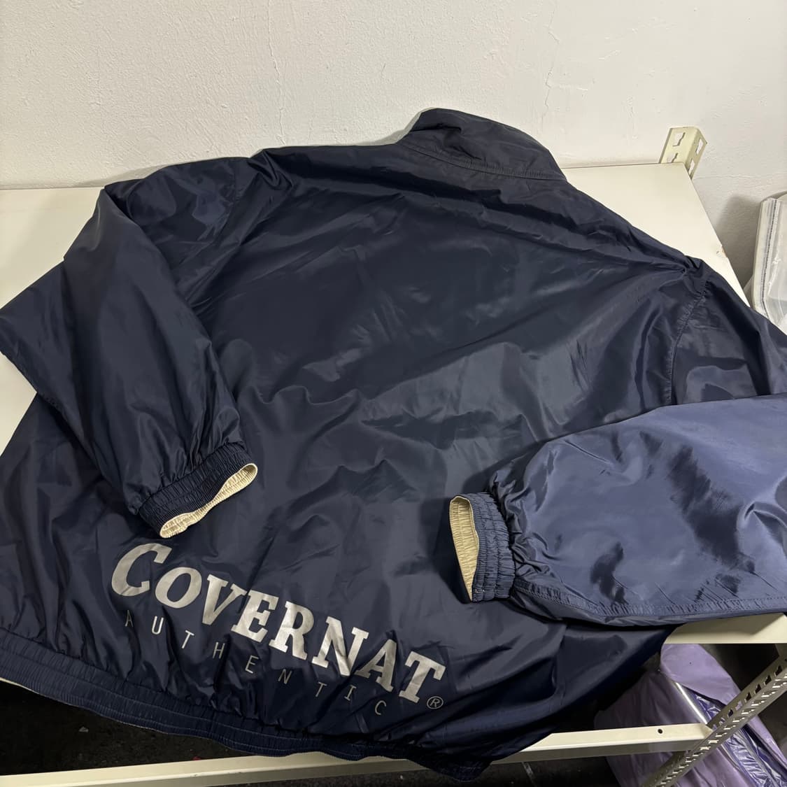 XL 커버낫 네이비 오버핏 기본로고 나일론 바막자켓 상품이미지3