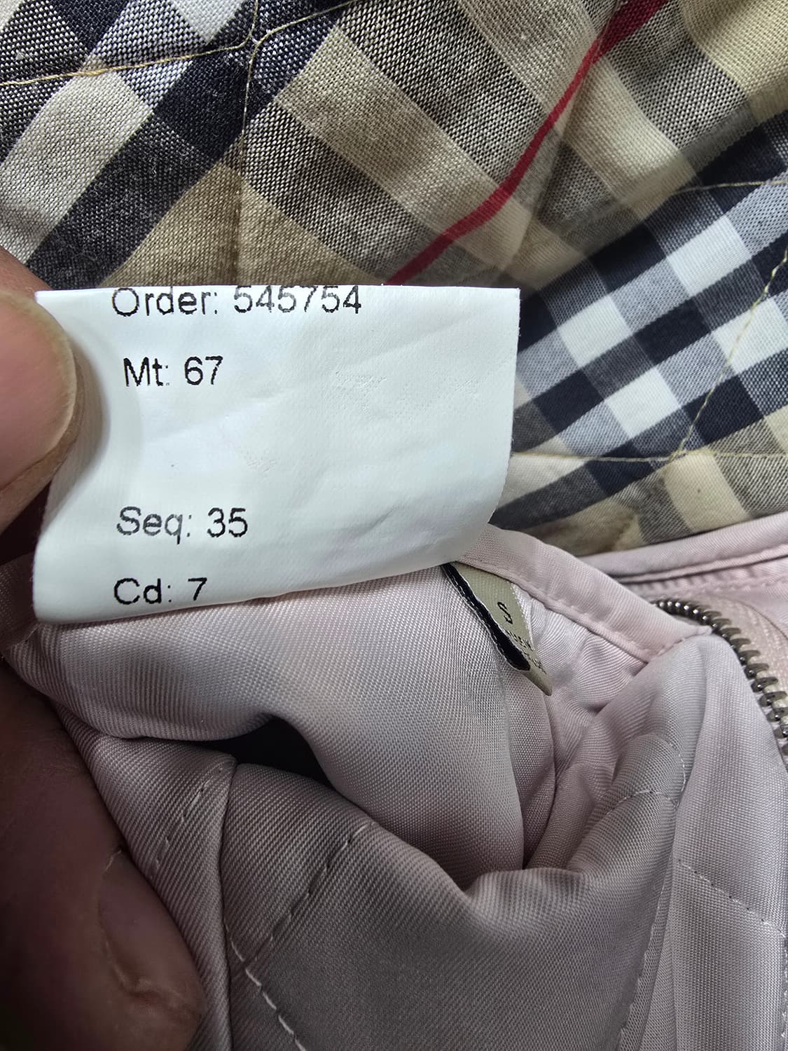 버버리 퀼팅 숏 자켓 s 상품이미지4