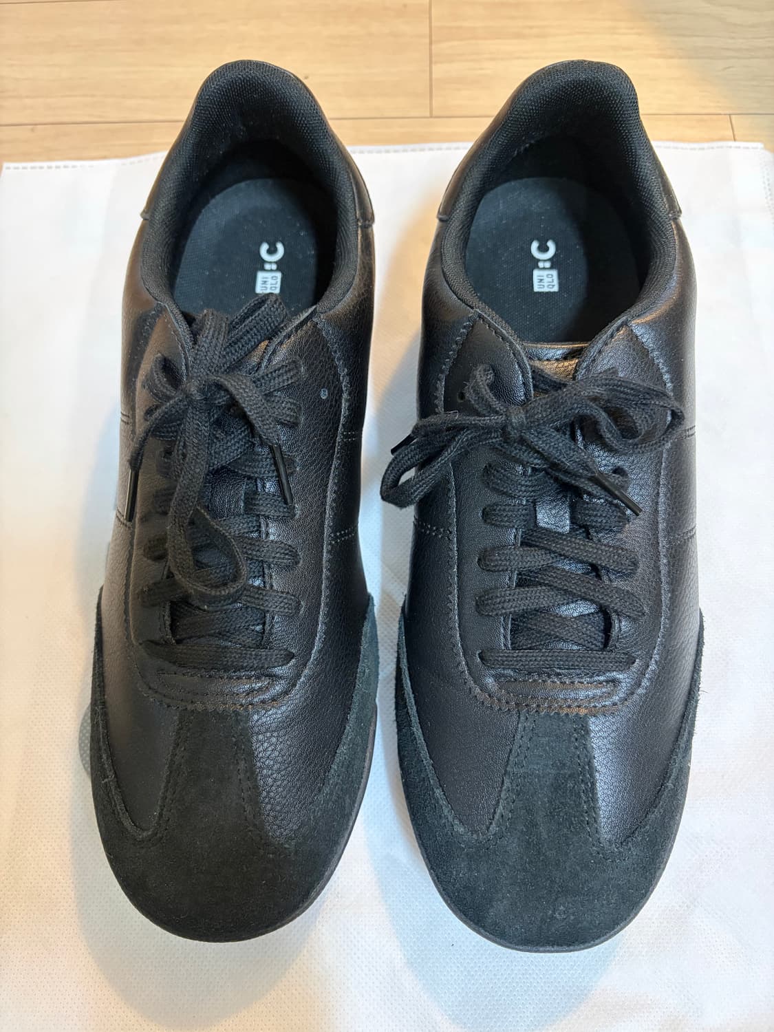 유니클로 C스웨이드 콤비 스니커즈 블랙 상품이미지6