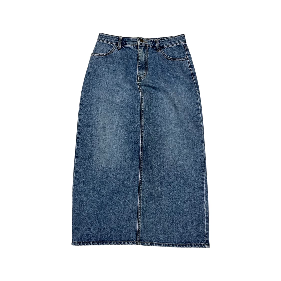blackup, vintage swim denim midi skirt 상품이미지1
