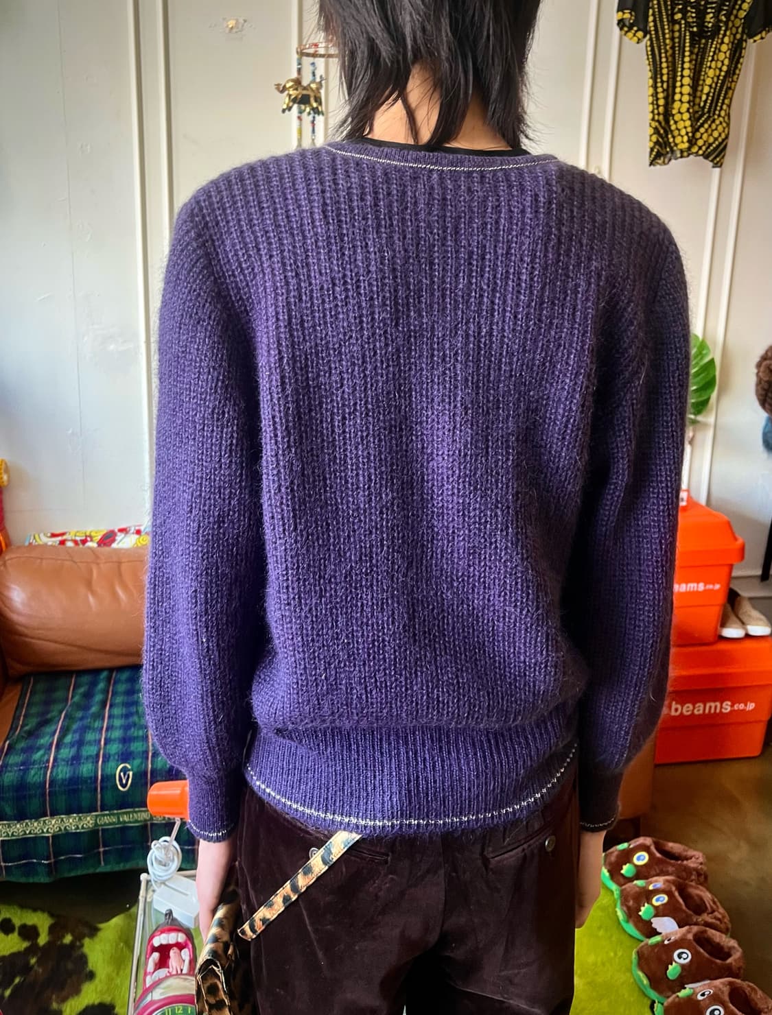 1980-90s Chamois Gothic Cross Cardign 상품이미지3