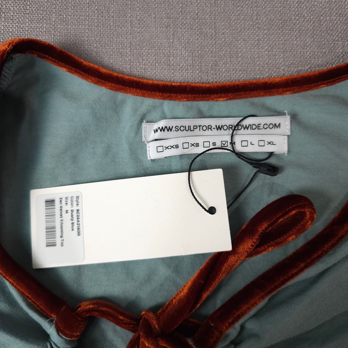 스컬프터 젠 벨벳 트리밍 탑 새상품 상품이미지3