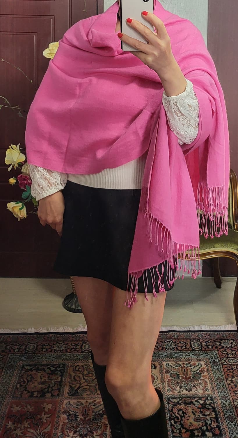 100% 캐시미어 빅숄 스카프  상품이미지5