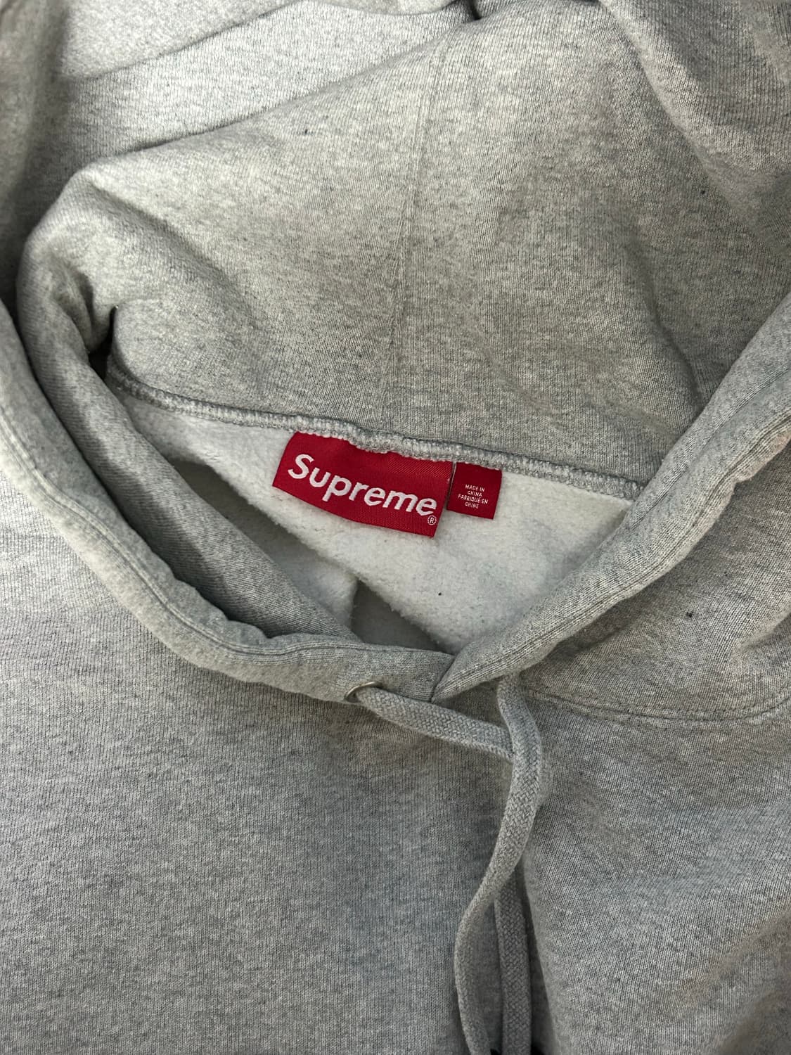 [L] 슈프림 패치워크 레더 후드 그레이 상품이미지5