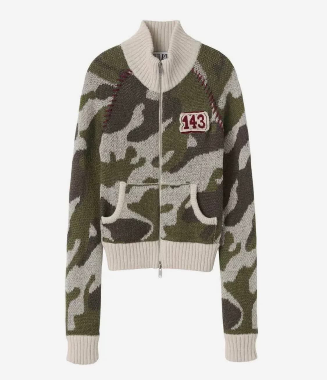 Camouflage Mohair Raglan Zip-Up Forest 상품이미지1