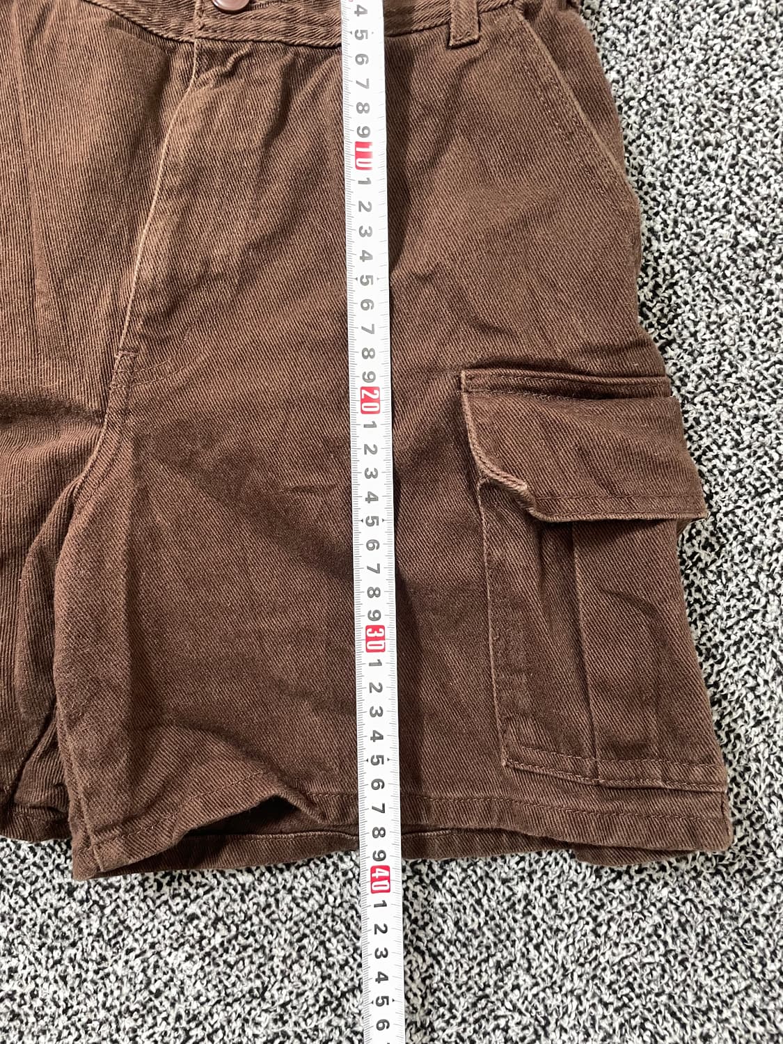 vinteちきゅ. 브라운 카고 하프 팬츠 워크 팬츠 핀터 갸루 깔 상품이미지5