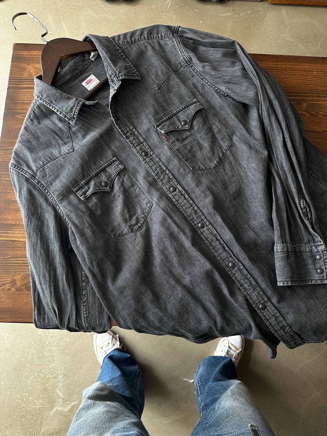 Levi’s 블랙 데님 웨스턴 셔츠 상품이미지1