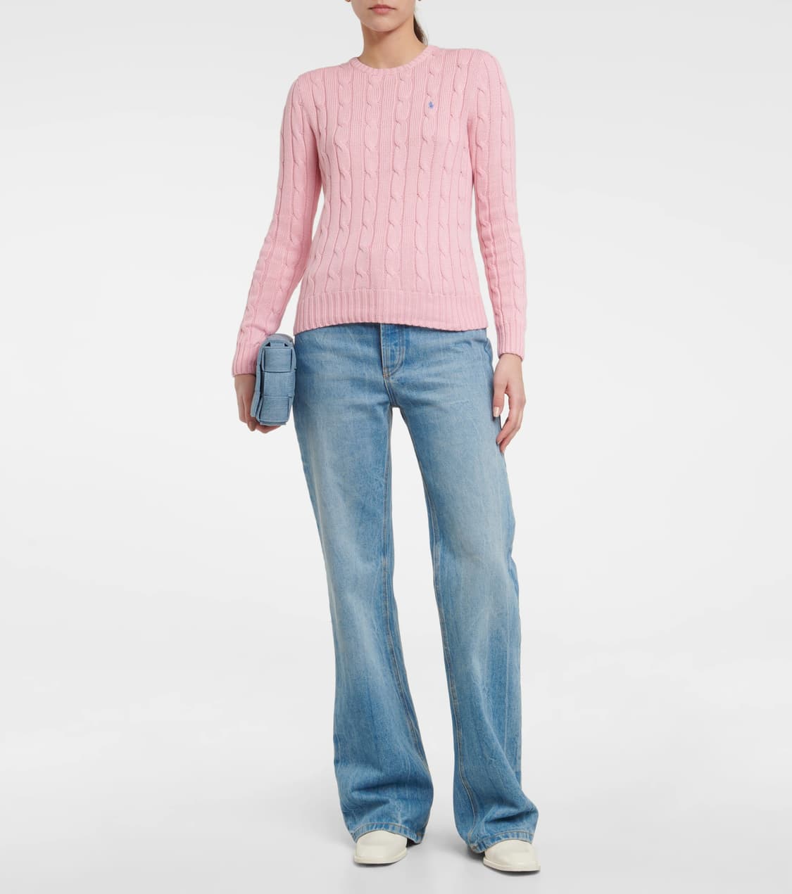 폴로랄프로렌 여성 코튼 케이블 니트 핑크 S 상품이미지8
