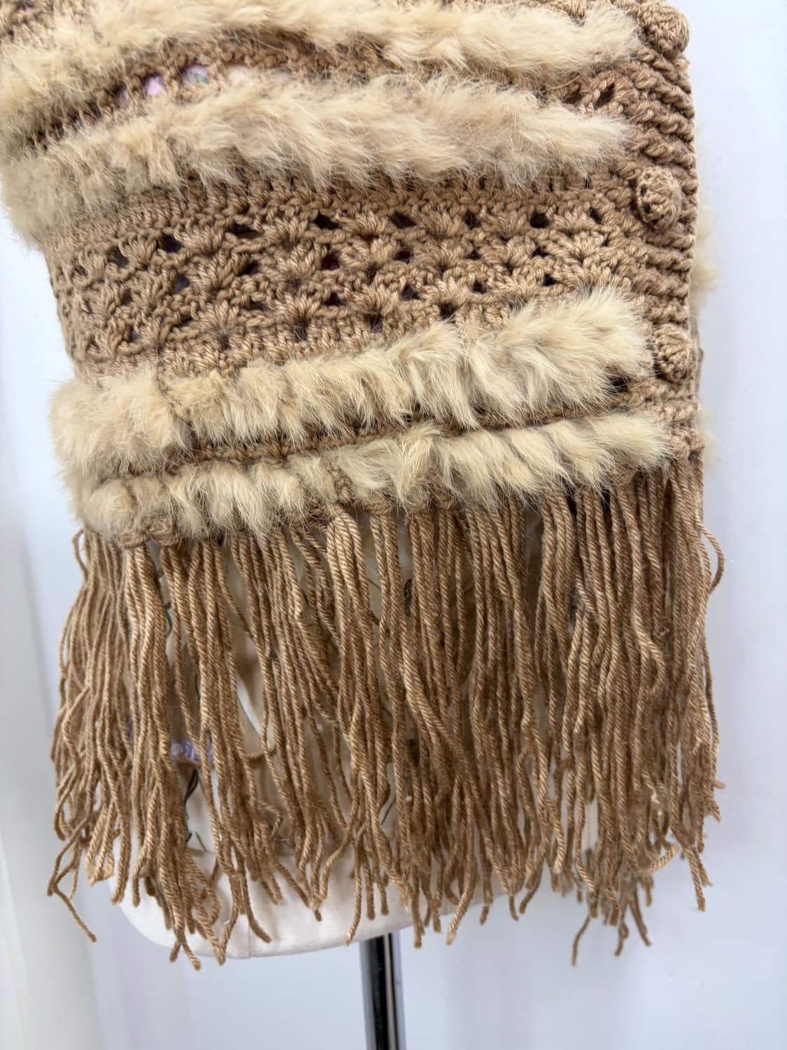 일본 빈티지 베이지 퍼 숄 상품이미지5